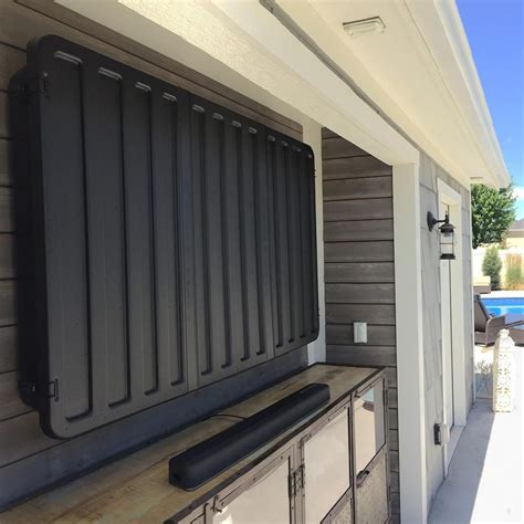 metal weatherproof tv enclosure|outdoor tv enclosure 65 inch.